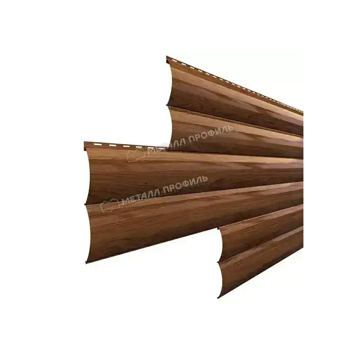 Металлический сайдинг Woodstock-В Металл-Профиль ECOSTEEL Мореный Дуб 28х330